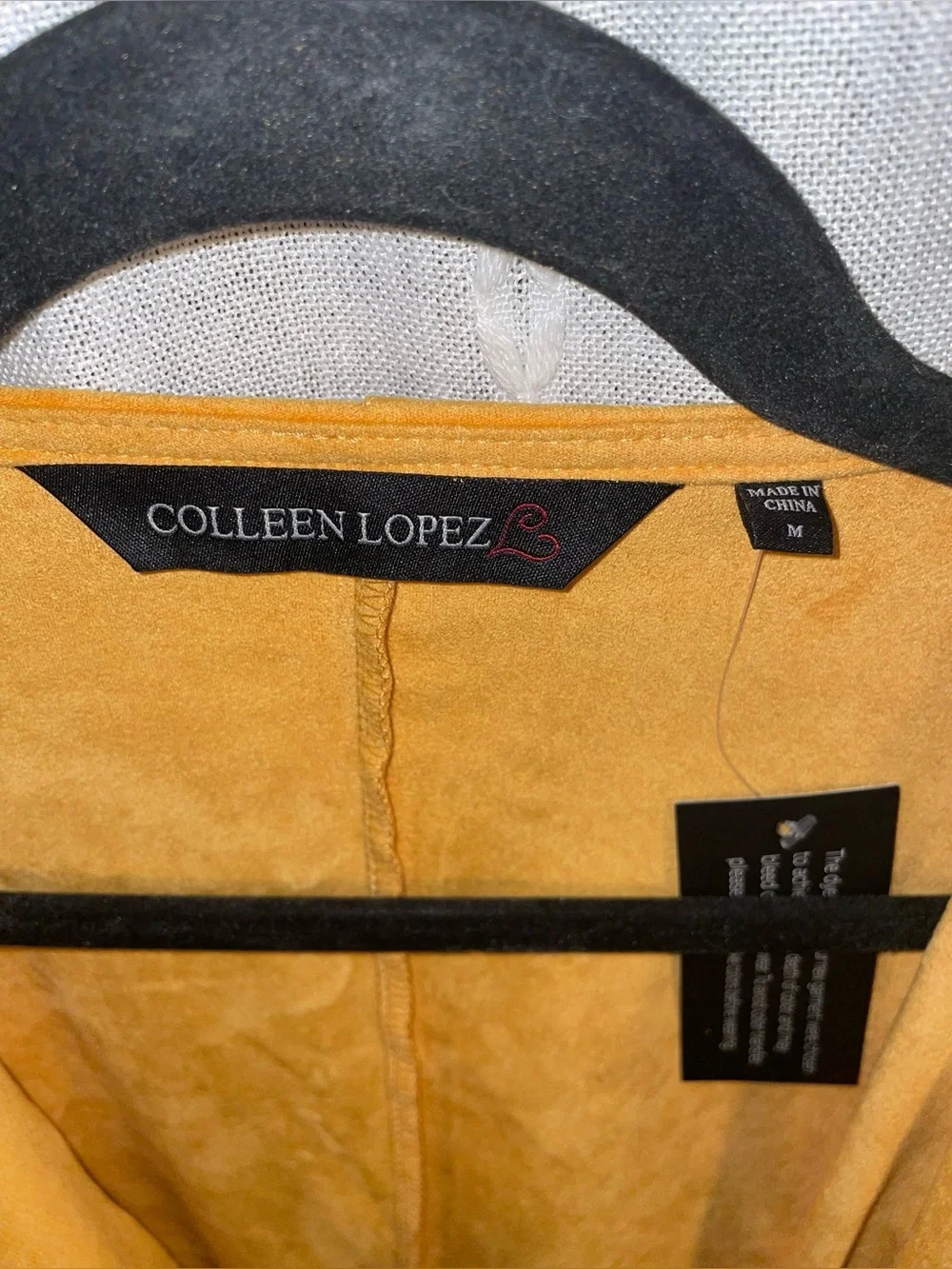 Colleen Lopez Golden Yellow Fringe Open-Front Cardigan